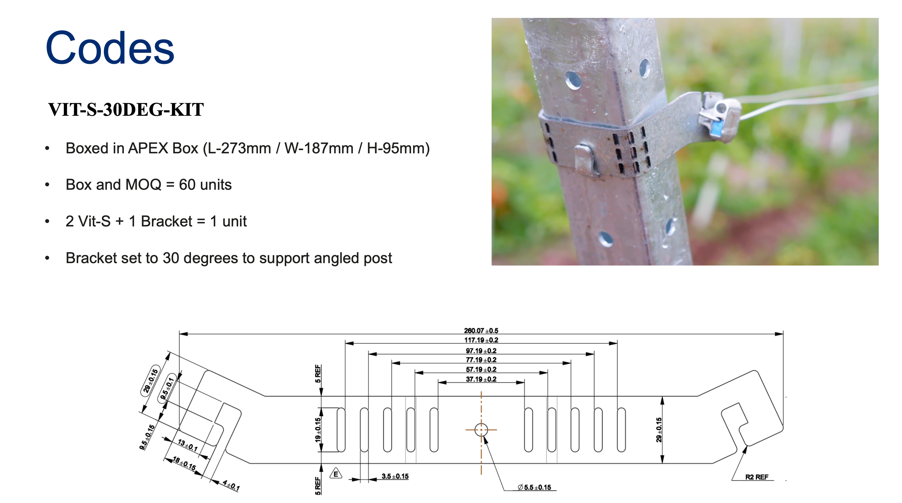 Gripple Vit S Bracket Kit (1 bracket 2 Vit S joiners x 60)