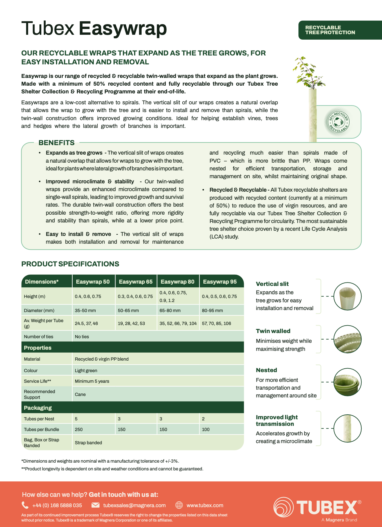 Tubex Vinewraps (box of 60)