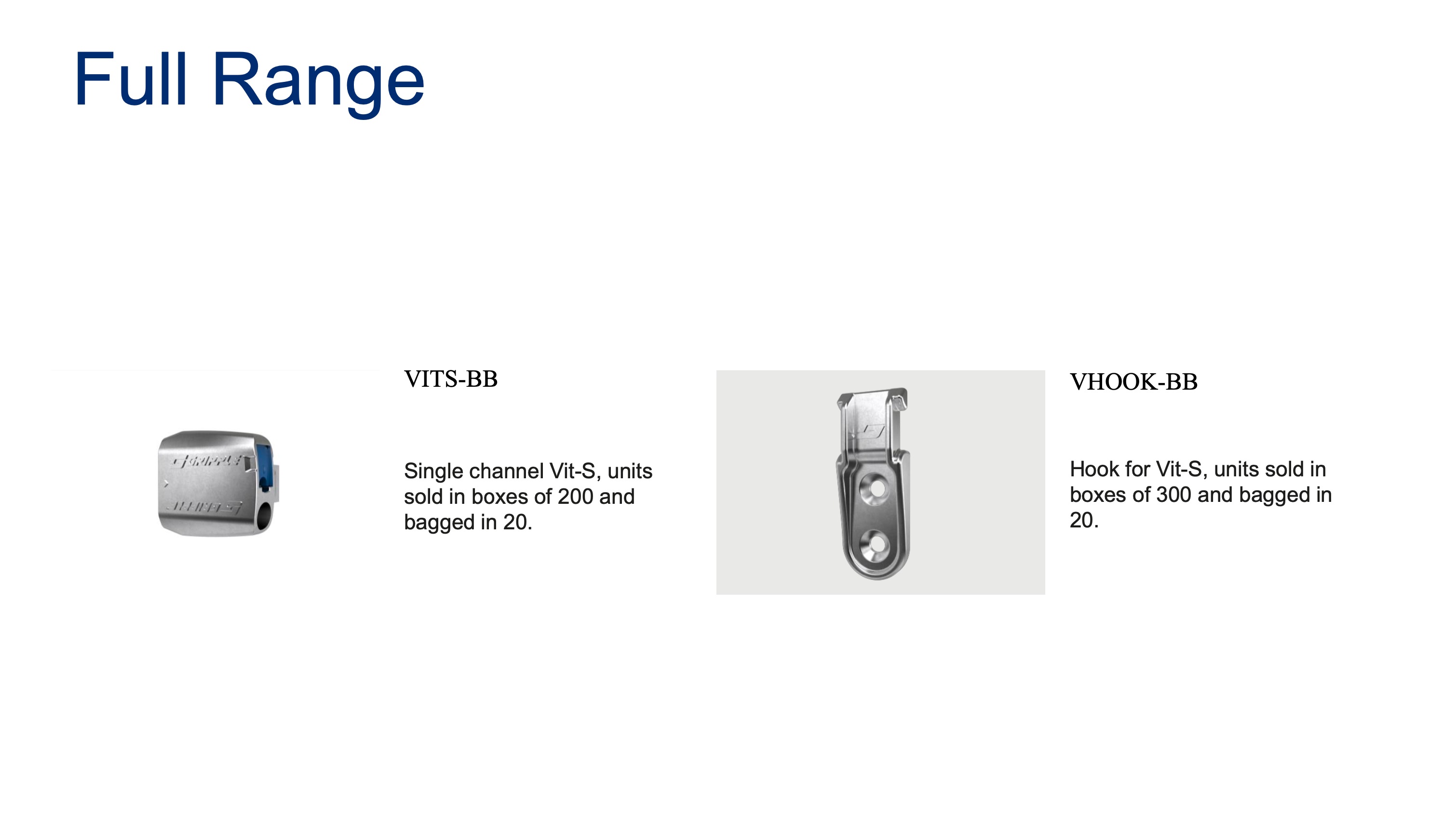 Gripple Vit S Bracket Kit (1 bracket 2 Vit S joiners x 60)